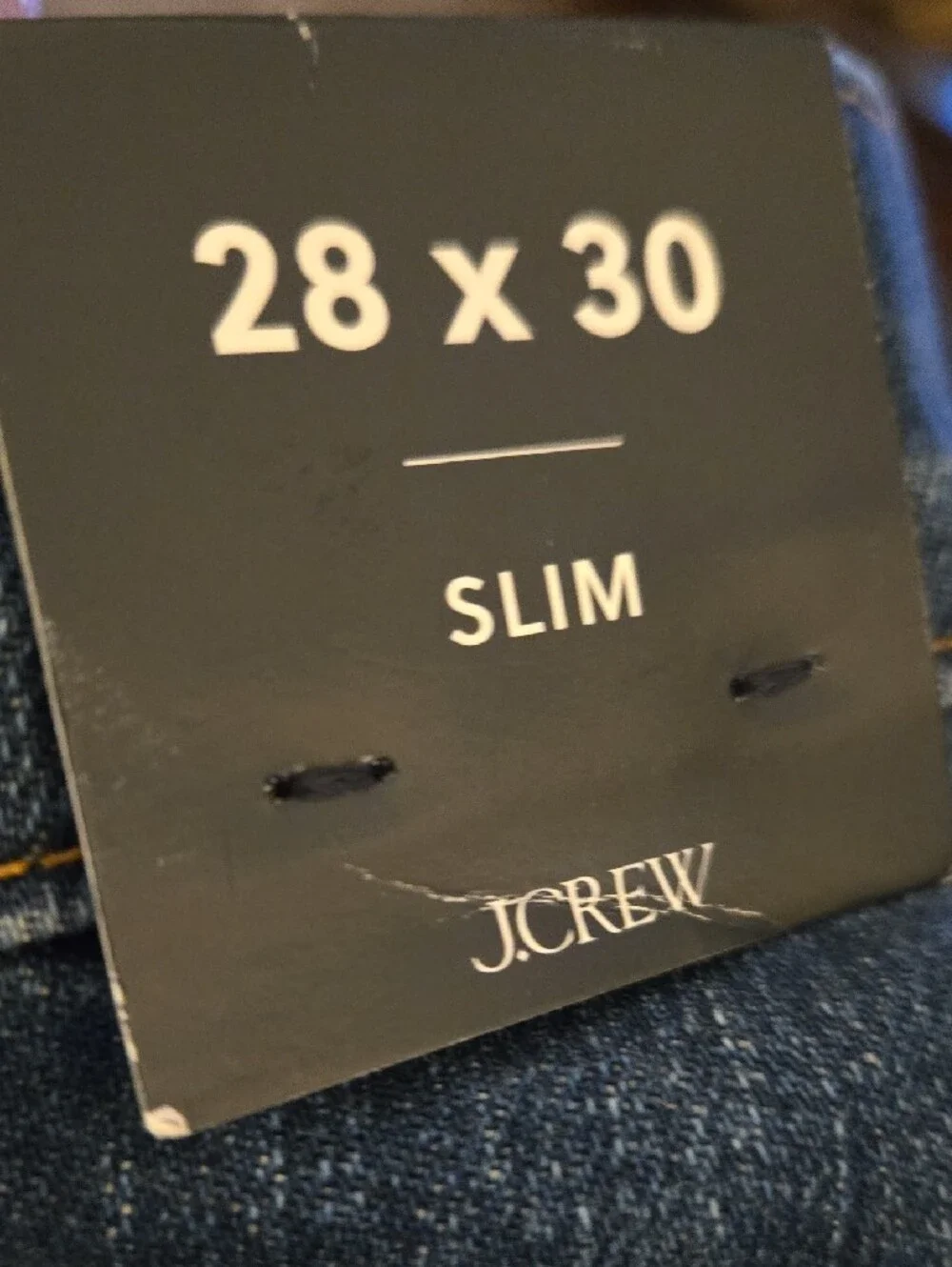 J. Crew Flex Slim Straight Blue Jeans Stretch Denim Classic 5 Pocket 28x30 NEW